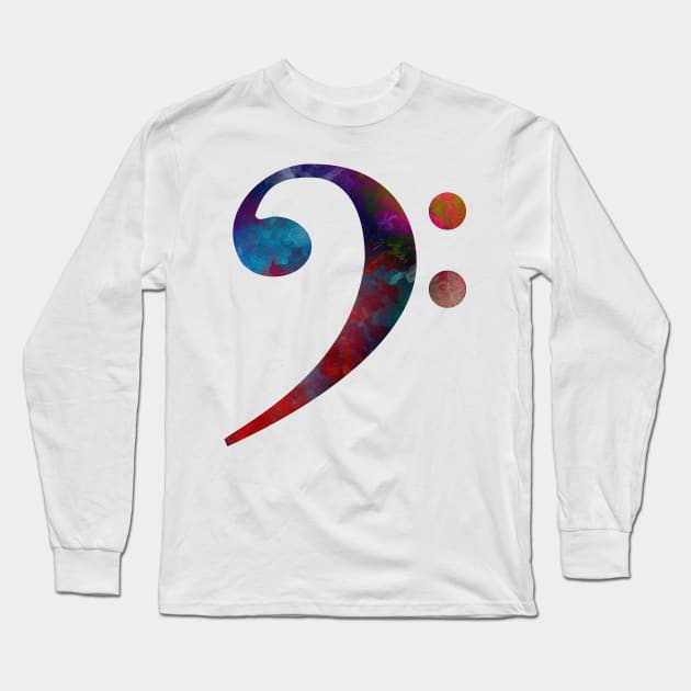 bass clef #bassclef Long Sleeve T-Shirt by JBJart